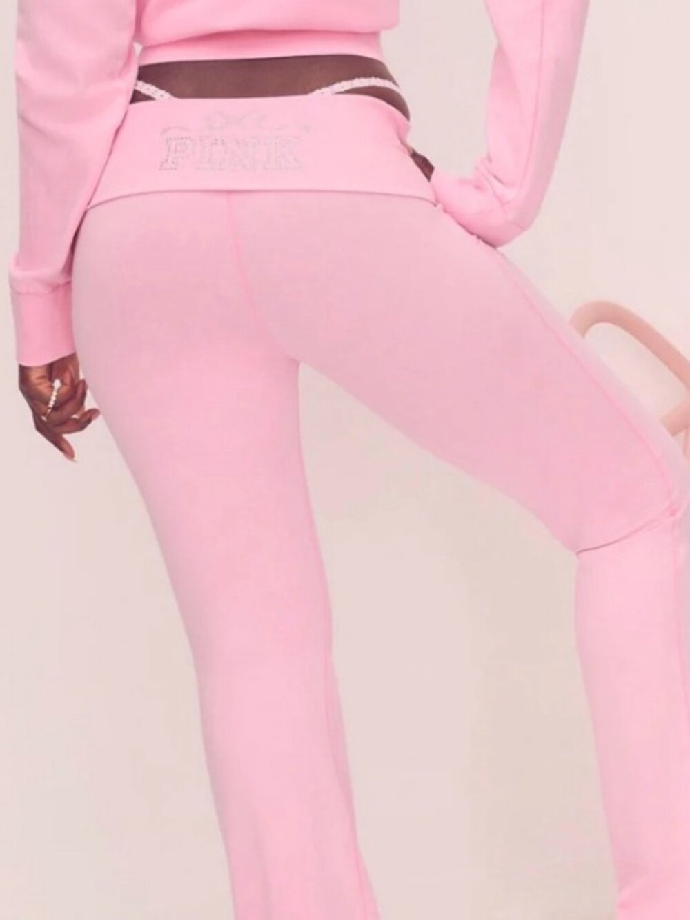 XS Short, Victoria's Secret, PINK X LoveShackFancy, Foldover Flare Leggings